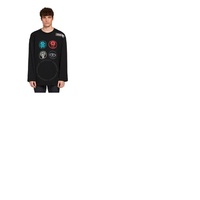 Roberto Cavalli Mens Black Embroidered Lucky Symbols Sweatshirt IMR652-CF036-05051