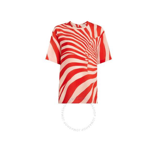  Roberto Cavalli Zebra Avantgarde Print Silk T-Shirt KWT644-SQV38-D6538