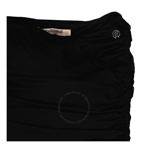  Roberto Cavalli Ladies Black RC Monogram-Embellished Shorts IWT201-JJ035-05051