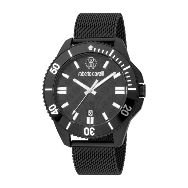  Roberto Cavalli MEN'S Fashion Watch Stainless Steel Black Dial Watch RC5G013M0075