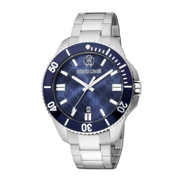  Roberto Cavalli MEN'S Fashion Watch Stainless Steel Blue Dial Watch RC5G013M0095
