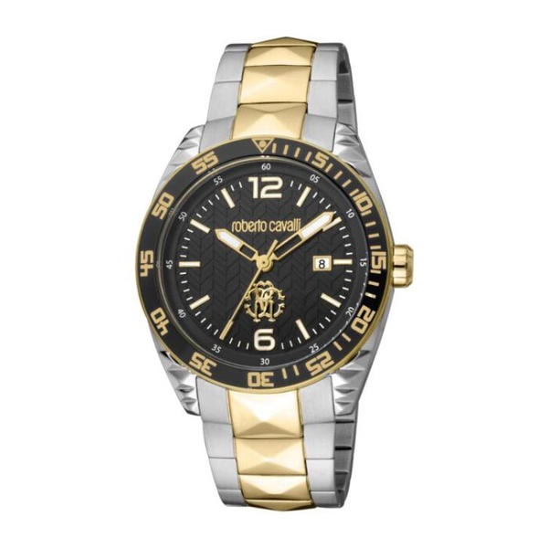  Roberto Cavalli MEN'S Fashion Watch Stainless Steel Black Dial Watch RC5G018M0095