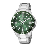 Roberto Cavalli MEN'S Fashion Watch Stainless Steel Green Dial Watch RC5G013M0105