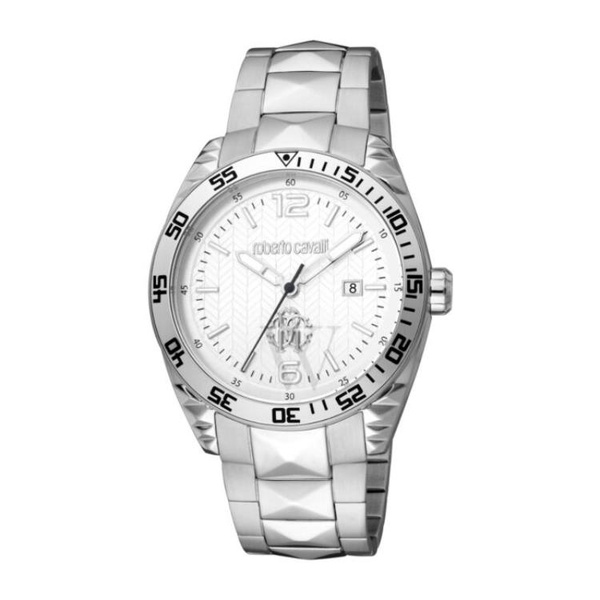  Roberto Cavalli MEN'S Fashion Watch Stainless Steel Silver-tone Dial Watch RC5G018M0055