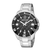 Roberto Cavalli MEN'S Fashion Watch Stainless Steel Black Dial Watch RC5G013M0085