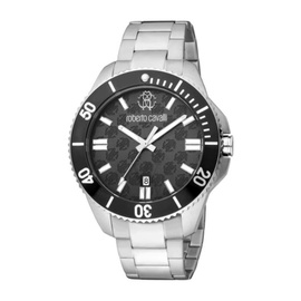 Roberto Cavalli MEN'S Fashion Watch Stainless Steel Black Dial Watch RC5G013M0085
