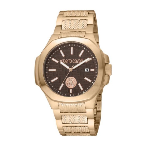  Roberto Cavalli MEN'S Fashion Watch Stainless Steel Brown Dial Watch RC5G050M0075