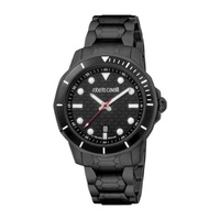 Roberto Cavalli MEN'S Fashion Watch Stainless Steel Black Dial Watch RV1G159M0071