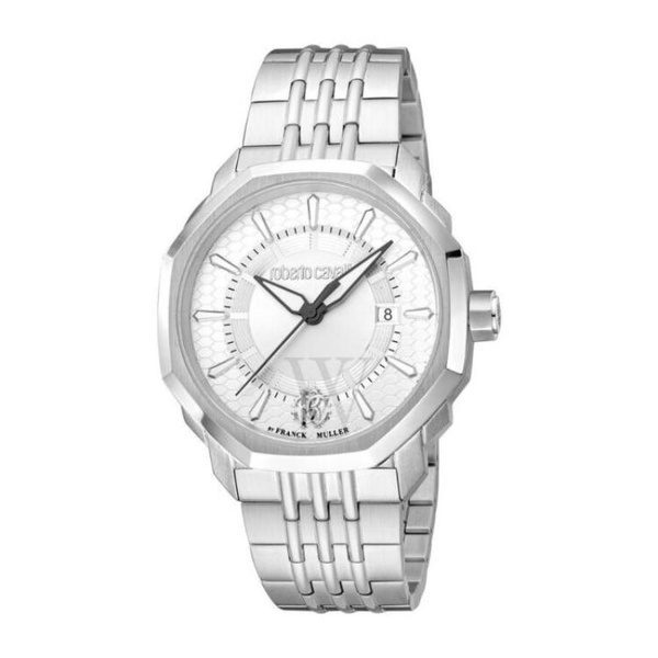  Roberto Cavalli MEN'S Fashion Watch Stainless Steel Silver-tone Dial Watch RV1G192M0041