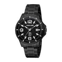 Roberto Cavalli MEN'S Fashion Watch Stainless Steel Black Dial Watch RV1G217M0061