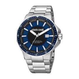 Roberto Cavalli MEN'S Fashion Watch Stainless Steel Blue Dial Watch RV1G182M0061