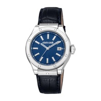 Roberto Cavalli MEN'S Fashion Watch Leather Blue Dial Watch RV1G236L0021