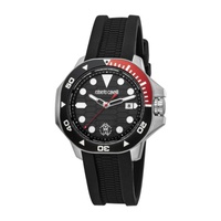 Roberto Cavalli MEN'S Fashion Watch Silicone Black Dial Watch RC5G044P0065