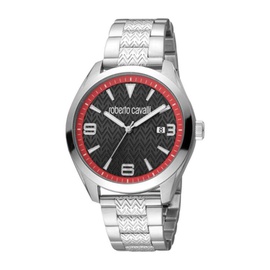 Roberto Cavalli MEN'S Fashion Watch Stainless Steel Black Dial Watch RC5G048M0065