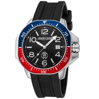 Roberto Cavalli MEN'S Classic Rubber Black Dial Watch RC5G101P0025