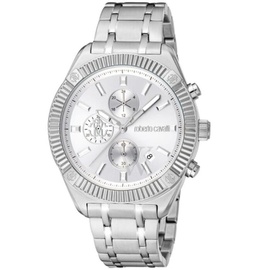 Roberto Cavalli MEN'S Classic Chronograph Stainless Steel Silver-tone Dial Watch RC5G011M0045