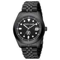Roberto Cavalli MEN'S Classic Stainless Steel Black Dial Watch RC5G051M1035