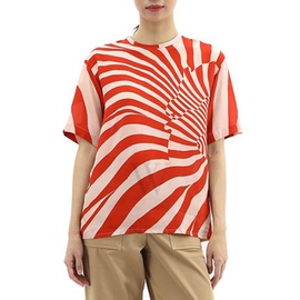 Roberto Cavalli Zebra Avantgarde Print Silk T-Shirt KWT644-SQV38-D6538