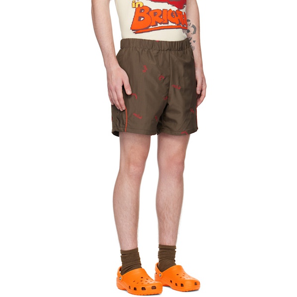  Robyn Lynch Brown Embroidered Shorts 231736M193004