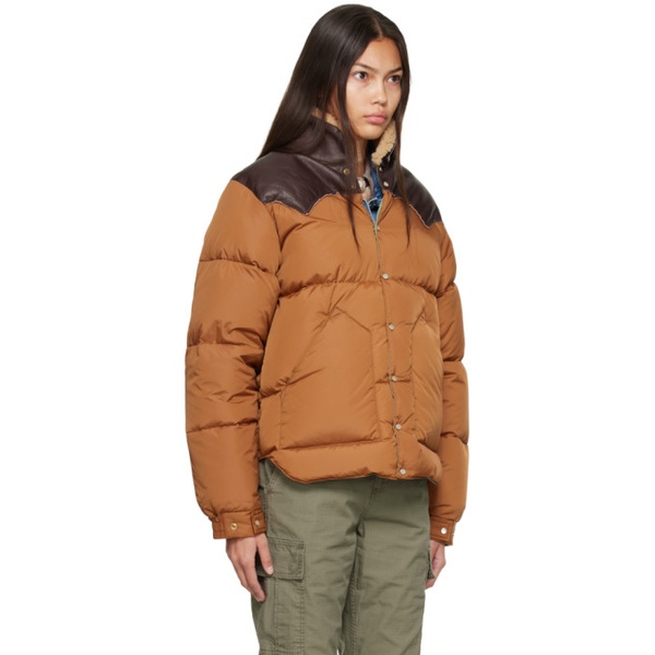  Rocky 모우 Mountain Featherbed SSENSE Exclusive Brown Christy Down Jacket 222615F061011