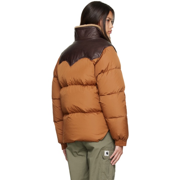  Rocky 모우 Mountain Featherbed SSENSE Exclusive Brown Christy Down Jacket 222615F061011