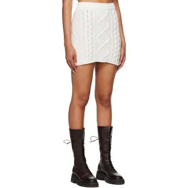  록 Rokh 오프화이트 Off-White Nylon Miniskirt 222151F090002