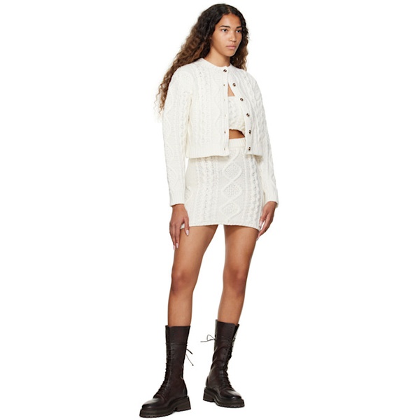  록 Rokh 오프화이트 Off-White Nylon Miniskirt 222151F090002