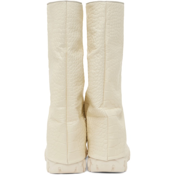  롬바웃 Rombaut 오프화이트 Off-White Boccaccio II Rain Apple Leather Tall Boots 241654F115001