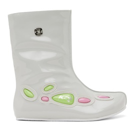 롬바웃 Rombaut SSENSE Exclusive Gray & White Alien Barefoot II Boots 241654F113001