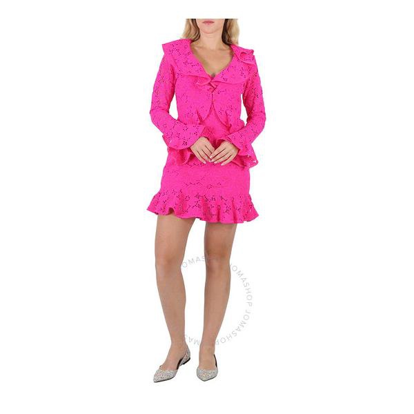  Rotate Ladies Pink Glo Heavy Lace Broderie-Anglaise Blouse 1000131979-Pink Glo