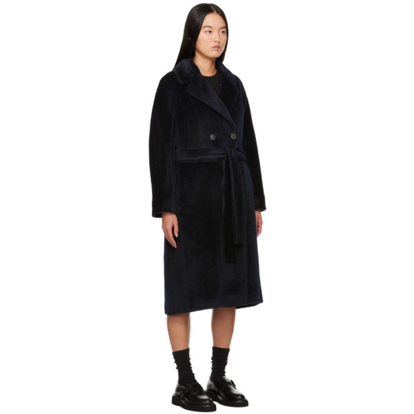  에스 막스 마라 S 맥스마라 Max Mara Navy Zaire Coat 232447F059018