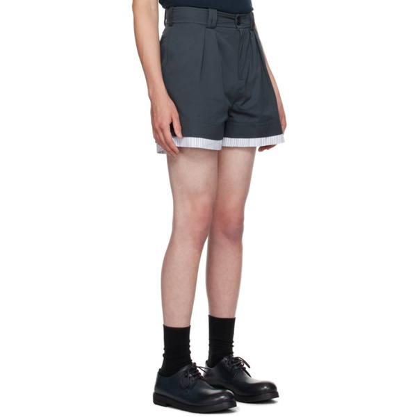  S.S.Daley Blue Layered Shorts 232471M193000