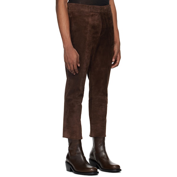  SAPIO Brown Nº 7 Leather Pants 241968M189000