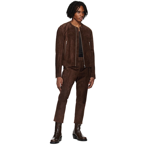  SAPIO Brown Nº 7 Leather Pants 241968M189000
