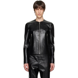 SAPIO Black Nº 6 Leather Jacket 241968M181003