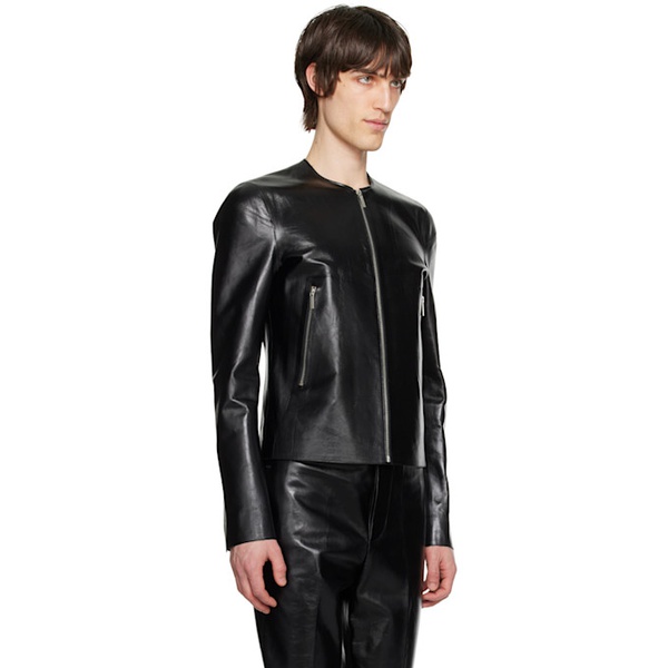  SAPIO Black Nº 6 Leather Jacket 241968M181003