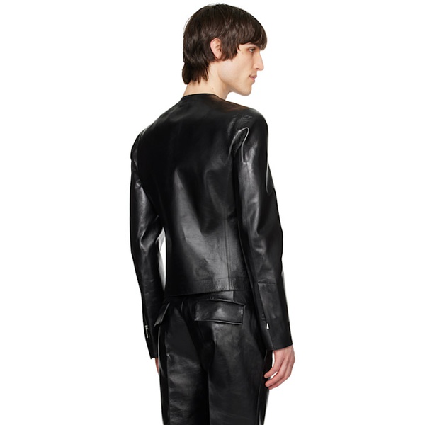 SAPIO Black Nº 6 Leather Jacket 241968M181003