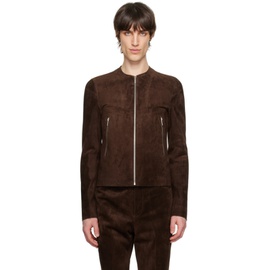 SAPIO Brown Nº 6 Leather Jacket 241968M181001