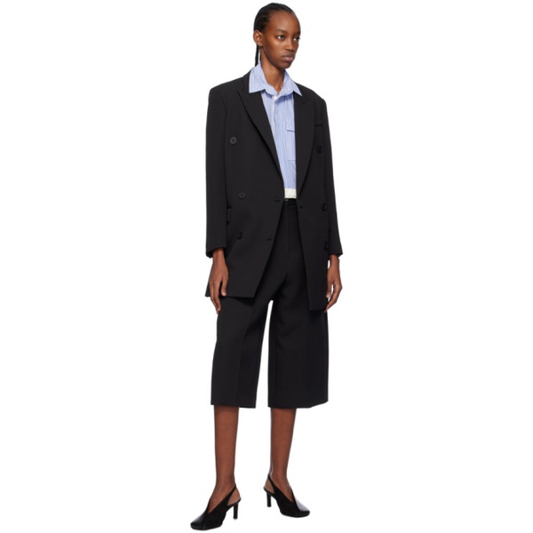  SHANG XIA Black Pinched Seam Trousers 241091F087010