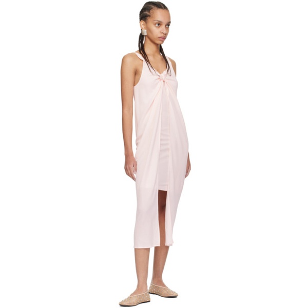  SHANG XIA Pink Layered Midi Dress 241091F054008