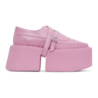 SHANG XIA SSENSE Exclusive Pink Superstack Oxfords 231091F120001