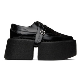 SHANG XIA SSENSE Exclusive Black Superstack Oxfords 231091F120000