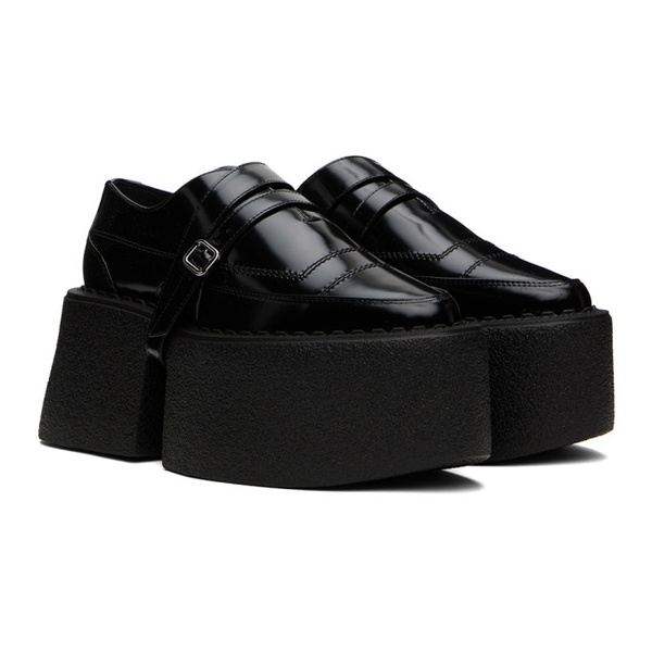  SHANG XIA SSENSE Exclusive Black Superstack Oxfords 231091F120000