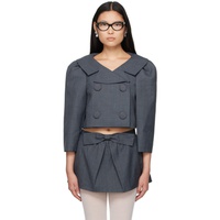 슈슈통 SHUSHU/TONG Gray Puff Sleeve Jacket 232901F063013