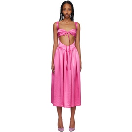 SIEDREES Pink Gaia Midi Dress 231976F054000