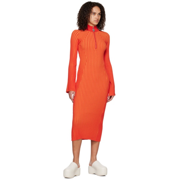  SIMONMILLER Orange Zumi Midi Dress 231708F054002