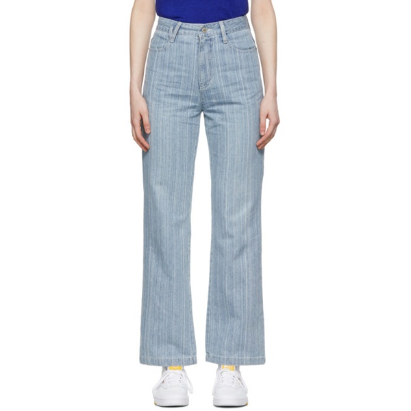  에스제이와이피 SJYP Blue Stripe Jeans 221644F069004