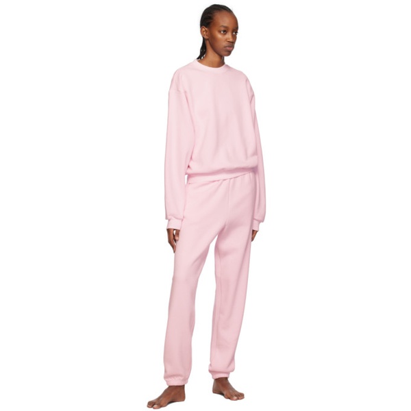  스킴스 SKIMS Pink Cotton Fleece Classic Crewneck Sweatshirt 241545F098001