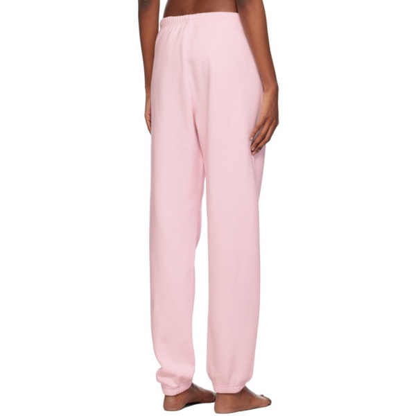  스킴스 SKIMS Pink Cotton Fleece Classic Jogger Lounge Pants 241545F086012