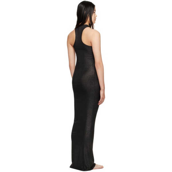  스킴스 SKIMS Black Soft Lounge Shimmer Maxi Dress 231545F055011
